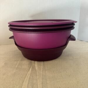 Tupperware Purple 4 Piece Smart Steamer 6504-6509-6988-7512 Microwave Cooker